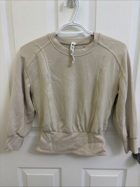 lululemon athletica Beige Crewneck Sweatshirt